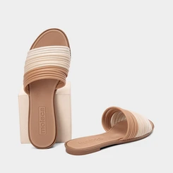 Rasteira Feminina Moleca Multitiras Nude