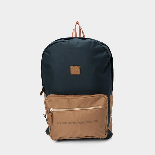 Mochila Wilson Bolso Frontal Basic Caramelo & Azul
