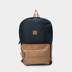 Mochila Wilson Bolso Frontal Basic Caramelo & Azul