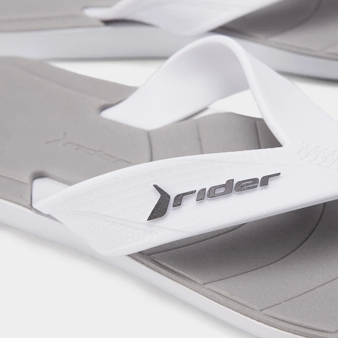 Chinelo Rider Pulse Branco & Grafite