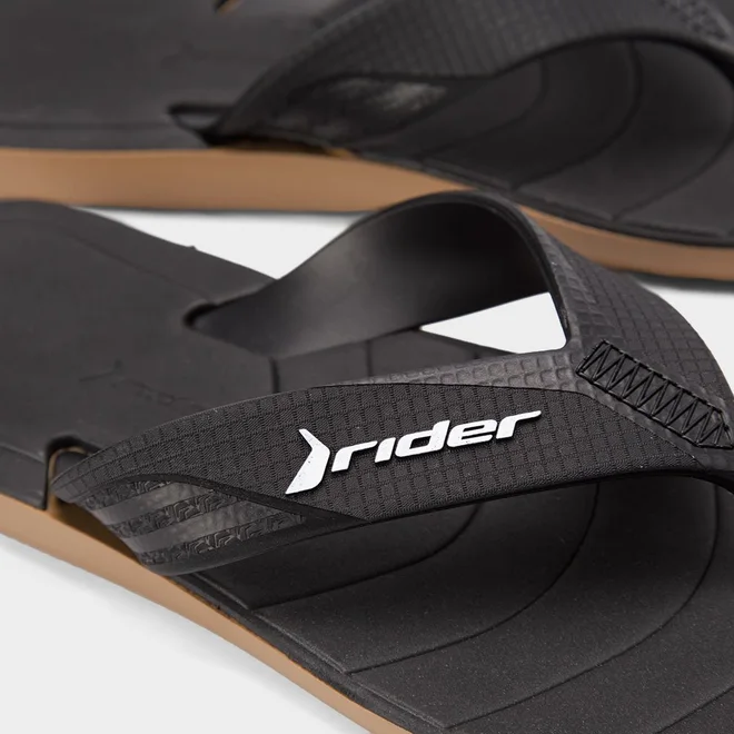 Chinelo Rider Pulse Preto & Bege