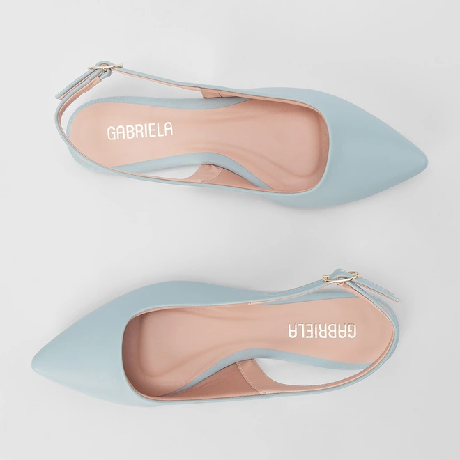 Sapatilha Slingback Gabriela Azul