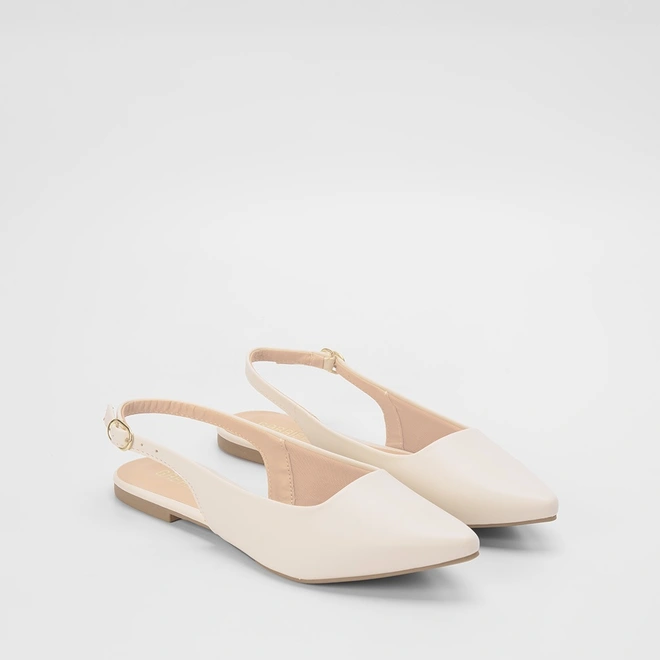 Sapatilha Slingback Gabriela Off White