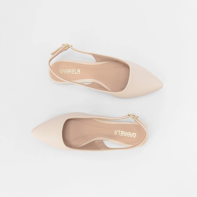 Sapatilha Slingback Gabriela Off White