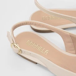Sapatilha Slingback Gabriela Off White