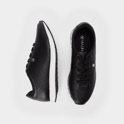 Tênis Casual Feminino Via Uno Detalhe Perfuros Preto