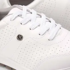 Tênis Casual Feminino Via Uno Detalhe Perfuros Branco