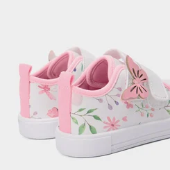 Tênis Bebê Gabrielinha Flores e Borboleta Branco