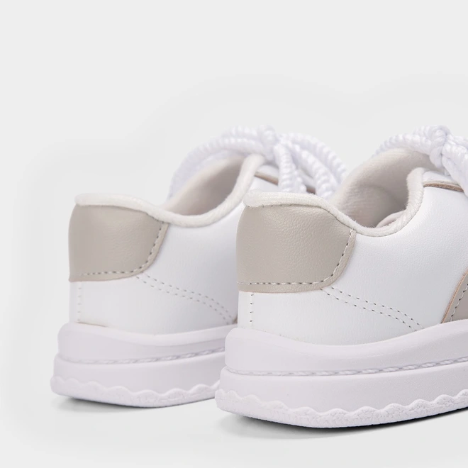 Tênis Infantil Molekinha Casual Recortes Cordão Branco