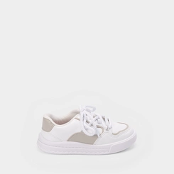 Tênis Infantil Molekinha Casual Recortes Cordão Branco
