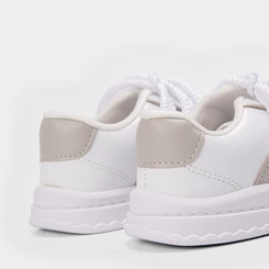 Tênis Infantil Molekinha Casual Recortes Cordão Branco