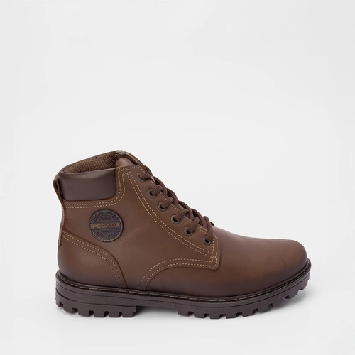 Bota Coturno Pegada Masculino Couro Marrom