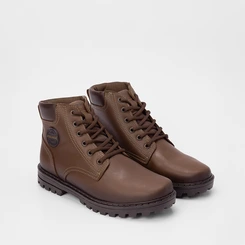 Bota Coturno Masculino Pegada Original Couro Marrom