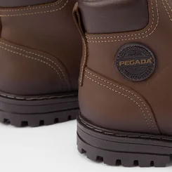 Bota Coturno Masculino Pegada Original Couro Marrom