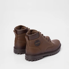 Bota Coturno Masculino Pegada Original Couro Marrom