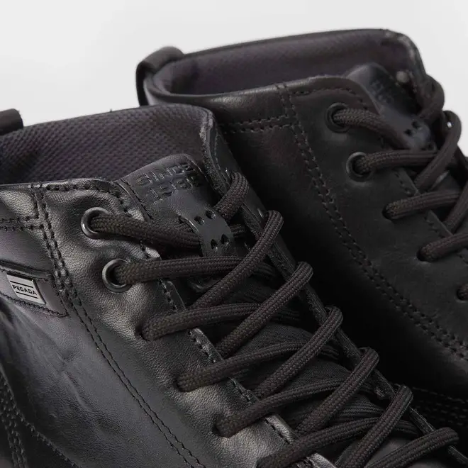 Bota Coturno Pegada Couro Preto