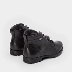 Bota Coturno Pegada Couro Preto