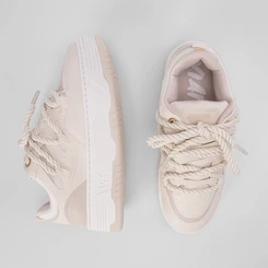 Tênis Via Marte Flatform Detalhe Cordão Bege