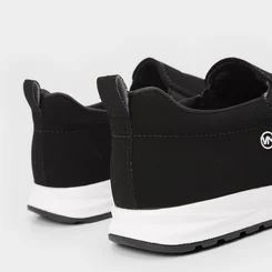 Slip On Via Marte Calce Fácil Nobuck Preto