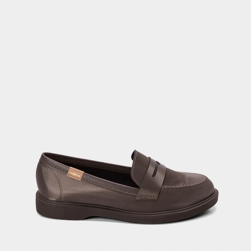Mocassim Loafer Moleca Texturizada Marrom