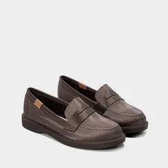 Mocassim Loafer Moleca Texturizada Marrom
