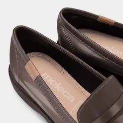 Mocassim Loafer Moleca Texturizada Marrom