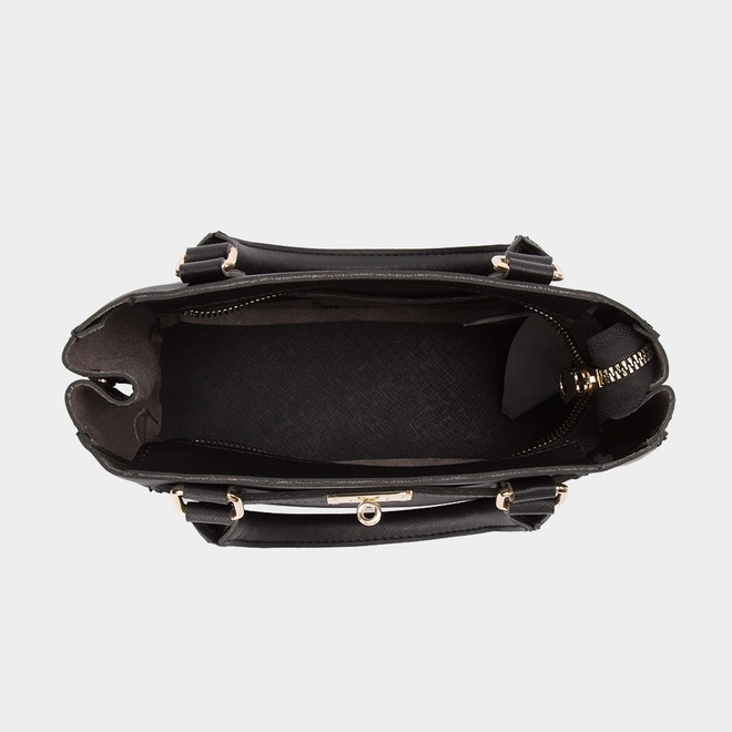 Bolsa Satchel Transversal Penélope Preto