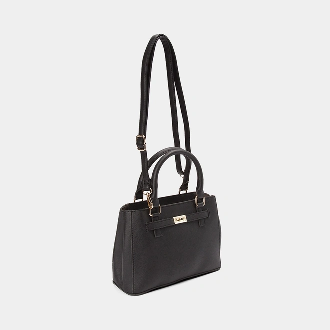 Bolsa Satchel Transversal Penélope Preto