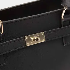 Bolsa Satchel Transversal Penélope Preto