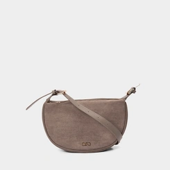 Bolsa Baguete Gabriela Alça Fivela Cinza