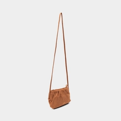 Bolsa Soft Transversal Gabriela Camurça Caramelo