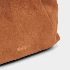 Bolsa Soft Transversal Gabriela Camurça Caramelo