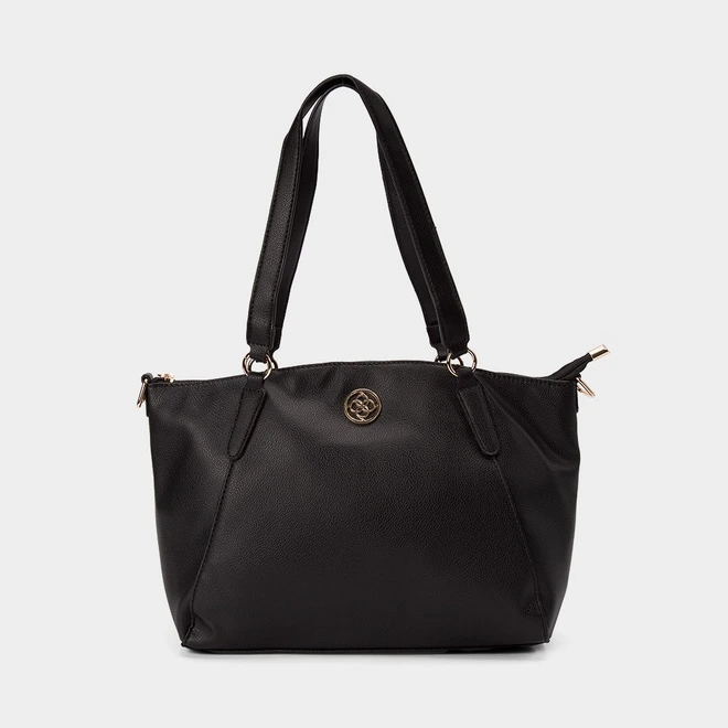 Bolsa Shopping Bag Penélope Grande Texturizada Preto