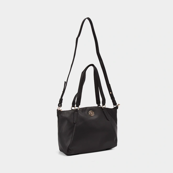 Bolsa Shopping Bag Penélope Grande Texturizada Preto