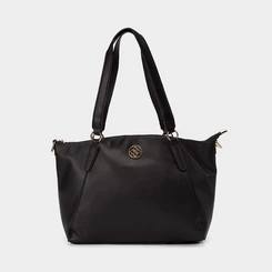 Bolsa Shopping Bag Penélope Grande Texturizada Preto
