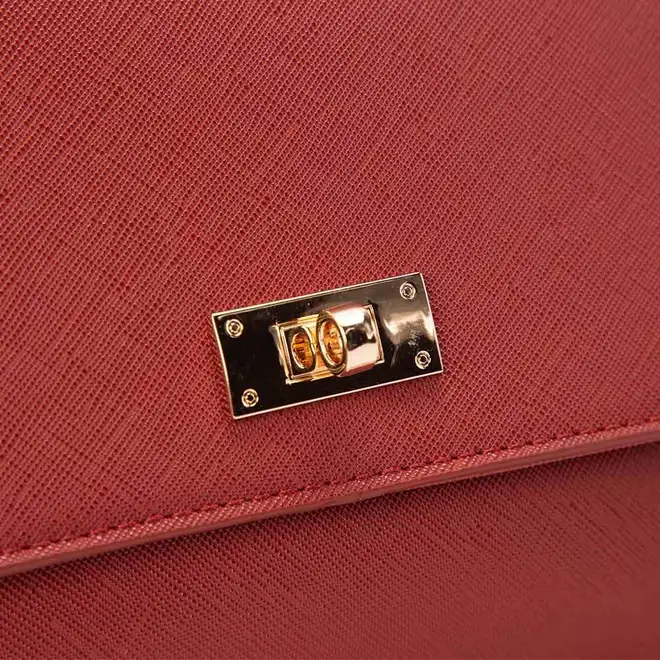 Bolsa Transversal Penélope Pequena Alça Corrente Vermelho