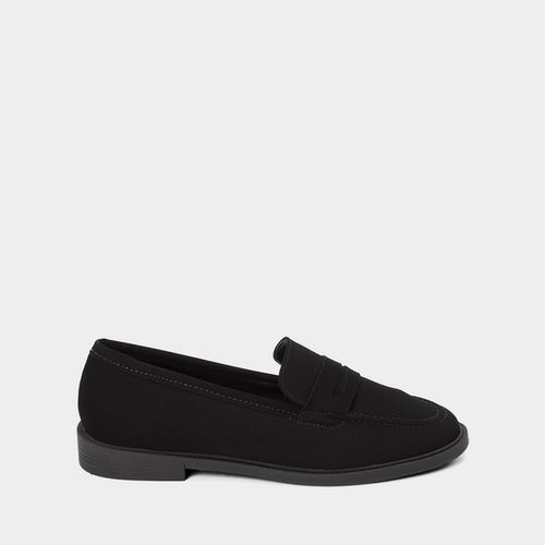 Mocassim Loafer Gabriela Flat Nobuck Preto