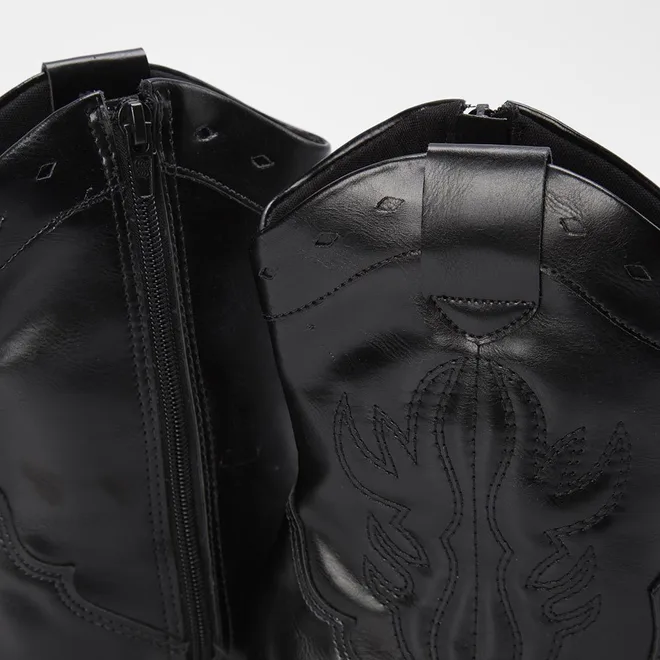 Bota Feminina Sua Cia Country Texana Salto Médio Preto