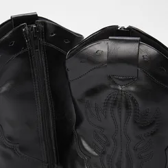 Bota Feminina Sua Cia Country Texana Salto Médio Preto