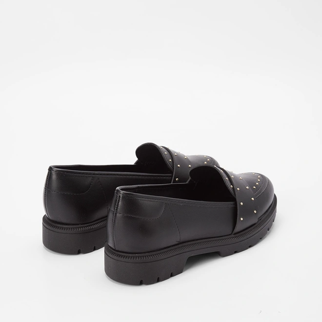 Mocassim Beira Rio Detalhe Mini Rebite Preto