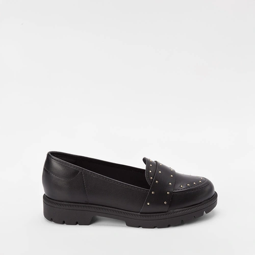 Mocassim Beira Rio Detalhe Mini Rebite Preto