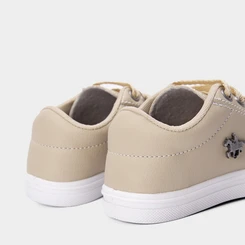 Tênis Causal Polo Energy Infantil Detalhe Brasão Bege