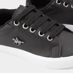 Tênis Causal Polo Energy Infantil Detalhe Brasão Preto
