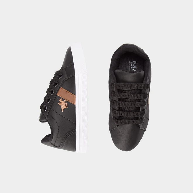 Tênis Infantil Polo Energy Detalhe Caramelo Casual Preto