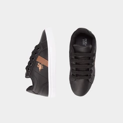 Tênis Infantil Polo Energy Detalhe Caramelo Casual Preto