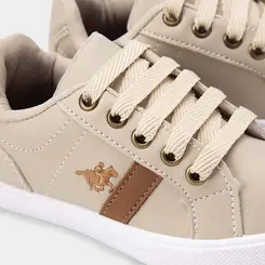 Tênis Infantil Polo Energy Detalhe Caramelo Casual Bege