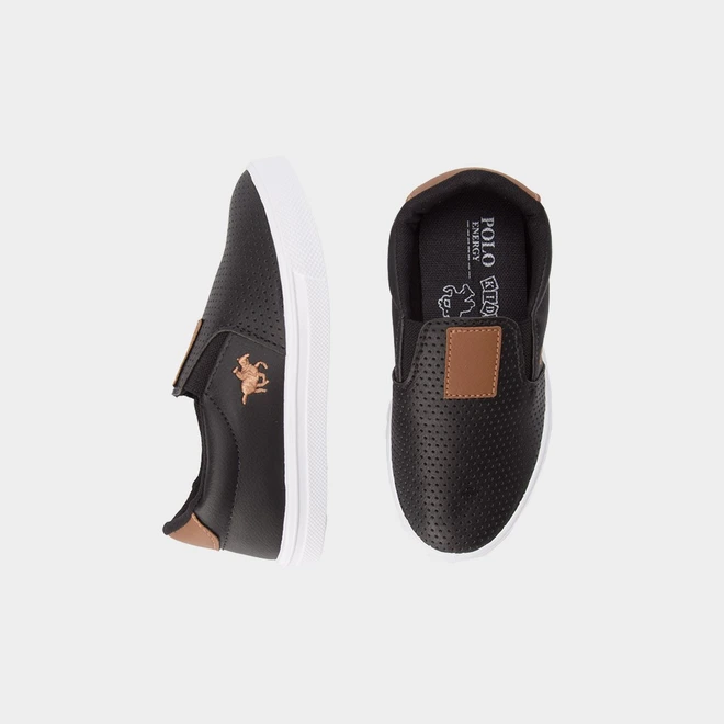 Slip On Infantil Polo Energy Calce Fácil Detalhe Perfuros Preto