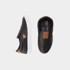 Slip On Infantil Polo Energy Calce Fácil Detalhe Perfuros Preto
