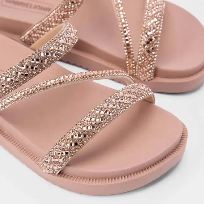 Papapete Gabrielinha Flatform Pedraria Rose Gold