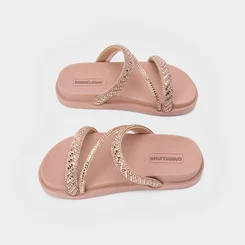 Papapete Gabrielinha Flatform Pedraria Rose Gold